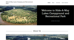 Desktop Screenshot of hideawaylakes.com